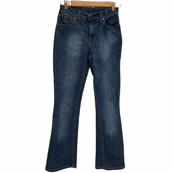 TUZZI Straight Leg Medium Wash Denim Jeans Size 4 - Picture 2 of 7